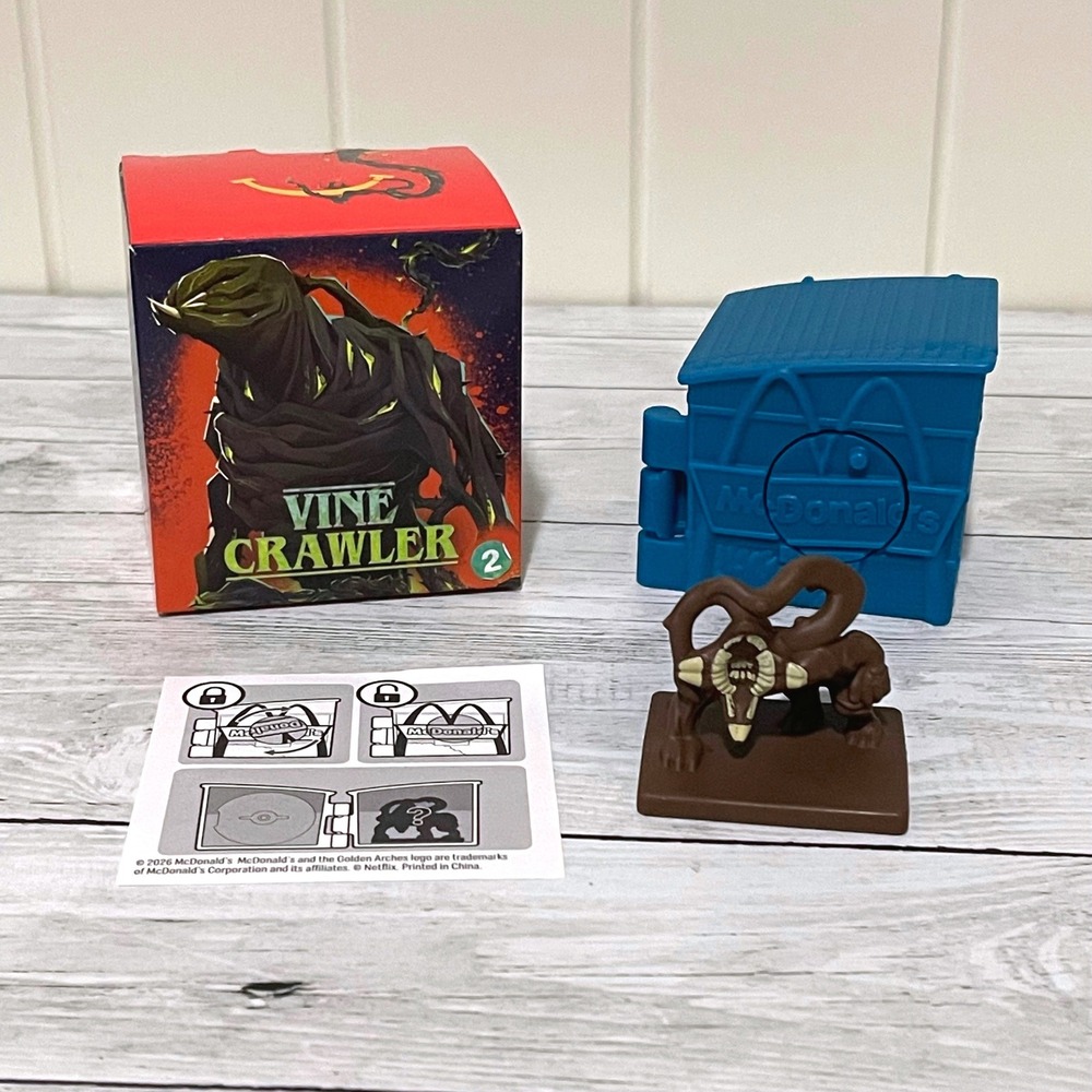 McDonalds Stranger Things Tales from 85 Vine Crawler 2 Toy Figure with Box Blue